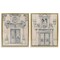 Stupell Industries Pencil Sketch Ornate Door 2 pc Framed Floater Canvas Wall Art Set Design by June Erica Vess